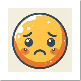 Crying Face Emoji Posters and Art